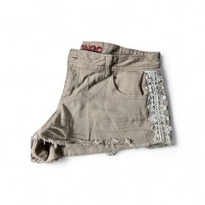 Women's Tan Lace Trim Shorts Size 13